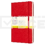 Блокнот Moleskine CLASSIC QP061R Large 130х210мм 240стр. клетка твердая обложка фиксирующая резинка красный, фото 1
