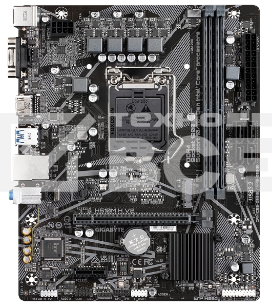 Материнская плата Gigabyte H510M H V2, LGA 1200, Intel H470, 2xDDR4, 4xSATA 6 Гбит/с, 1xM.2, 1xPCIe 3.0 x16, 1xPCIe 3.0 x1, 1xHDMI, 1xVGA, 1x 1Gb LAN, 2xUSB-A 3.2 Gen 1, 4xUSB-A 2.0, 3x3.5 мм, 7.1, Micro ATX