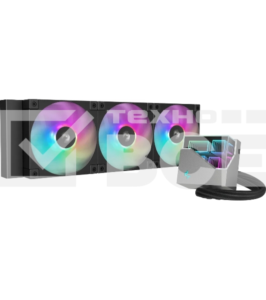 Система жидкостного охлаждения DEEPCOOL LT360 ARGB черный, 120 мм, алюминий/медь, 2400 об/мин, 38.71 дБ, 4 pin, 300 Вт