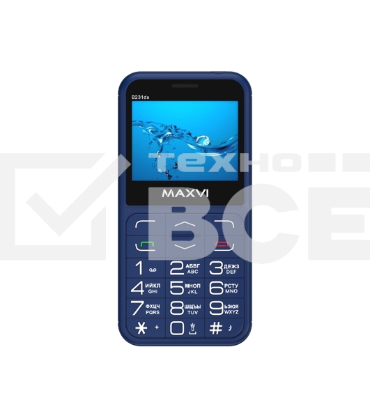 Мобильный телефон Maxvi B231ds синий