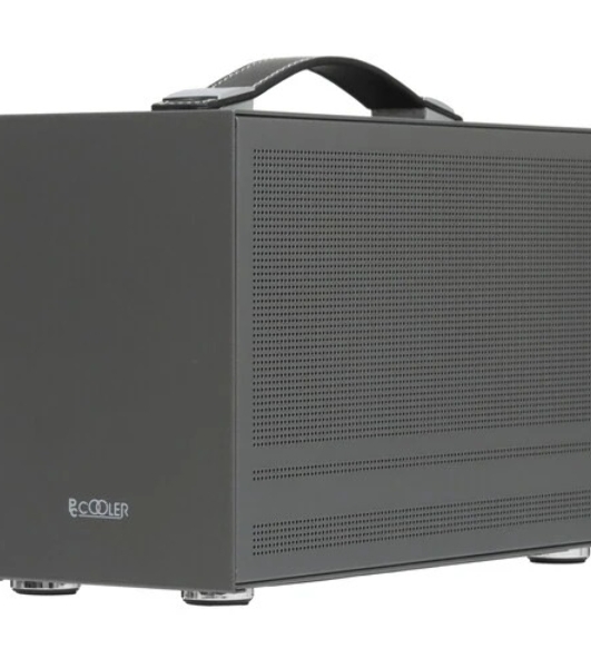 Компьютерный корпус без блока питания PCCooler I100 PRO MESH GY, Mesh Compact, серый, SPCC, no fans ITX 60/300/SFX PSU support; 1x2.5', 1x3.5', 2xPCI 1xUSB-C 3.1 308x128x190mm