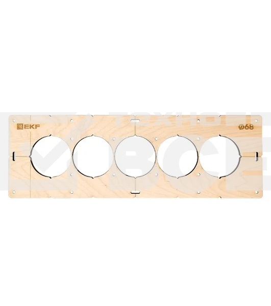 Шаблон для подрозетников EKF Expert sh-d68-5 c 5 отверстиями d 68 мм