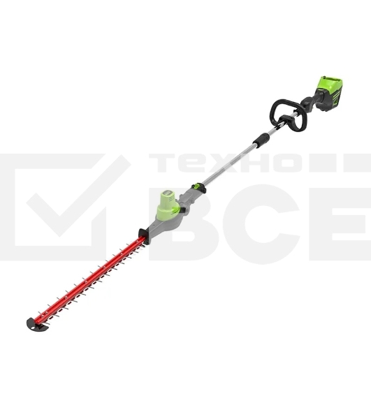 Кусторез штанговый аккумуляторный GreenWorks GD60PHT61, 60 В, 51 см, бесщеточный, без АКБ и ЗУ (2301107)