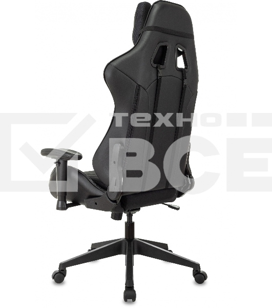 Кресло игровое Бюрократ VIKING 4 AERO BLACK EDITION черный искусст.кожа/ткань