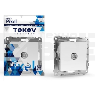 Коннектор TV СП Pixel механизм бел. TOKOV ELECTRIC TKE-PX-A1C-C01