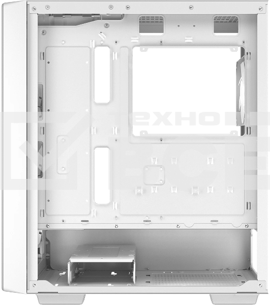 Компьютерный корпус Deepcool CC560 MESH V2 WH без БП, боковое окно (закаленное стекло), 3x120мм ARGb LED вентилятор спереди и 1x120мм ARGb LED вентилятор сзади, белый, ATX