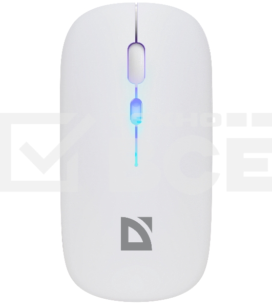Мышь беспроводная Defender Coda MB-261 белый, 1600 dpi, радиоканал, Bluetooth, USB, кнопки - 4