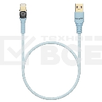 Дата-кабель Maxvi MC-31L USB-Lightning 2.4А, прозрачный корпус, LED подсветка, 1.2м, sky blue, фото 1