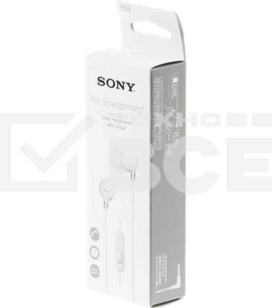 Наушники SONY MDR-EX15AP белый