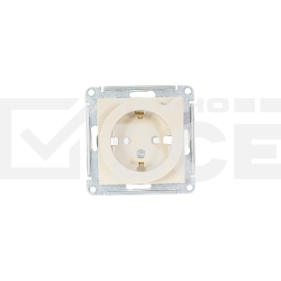 Механизм розетки 1-м СП AtlasDesign с заземл. защ. шторки с выталк. 16А беж. SchE ATN000247