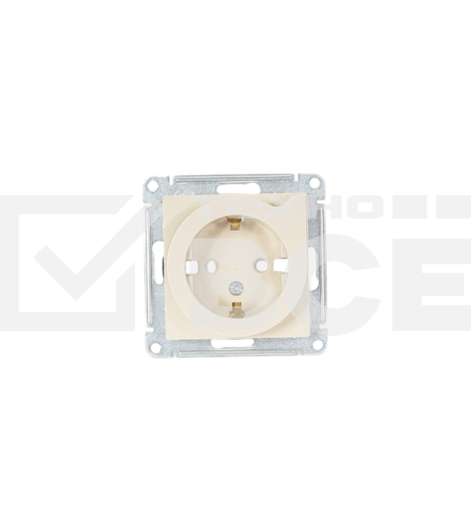 Механизм розетки 1-м СП AtlasDesign с заземл. защ. шторки с выталк. 16А беж. SchE ATN000247