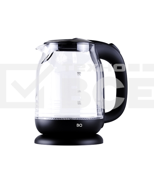 Чайник электрический BQ KT1833G черный/стальной, 2200 Вт, 1.7 л