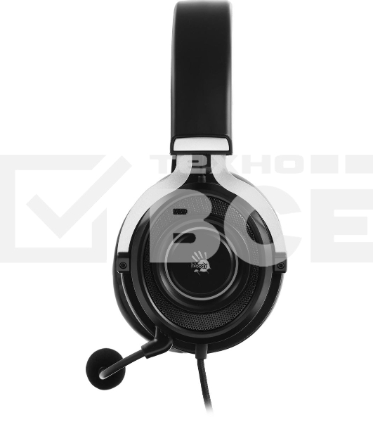 Гарнитура проводная с микрофоном A4Tech Bloody G535 черный/серебристый 2м мониторные USB оголовье (G535 (BLACK+SILVER) USB)