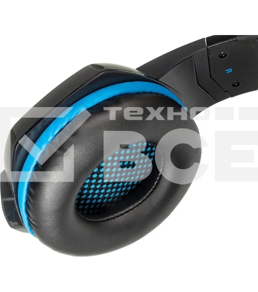 Гарнитура проводная SVEN AP-U980MV, черный-синий (USB, LED, 7.1, 2.2m)