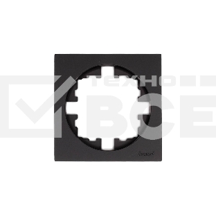 Рамка 1-м OSEN горизонт. квадрат черный бархат LEZARD 743-4200-146