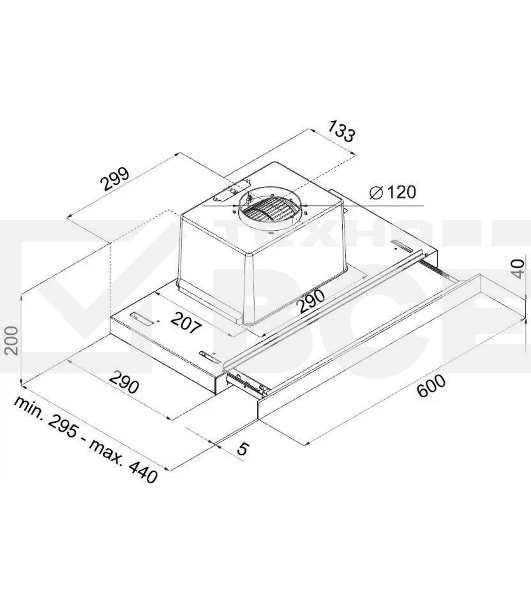 Вытяжка встраиваемая Maunfeld Ouse Touch Glass 60 белый, 60 см, 750 куб. м/ч, 48 дБ