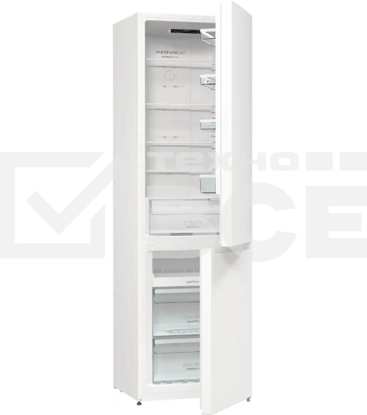 Холодильник Gorenje NRK6201PW4 белый двухкамерный 235/96л морозилка снизу