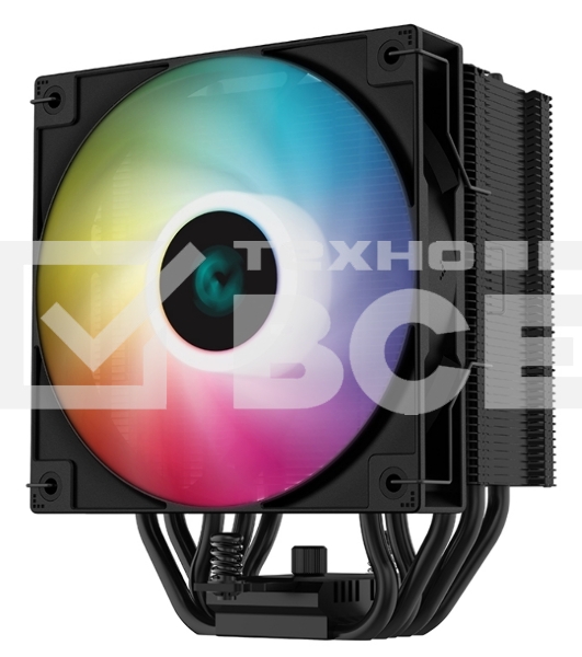 Кулер для процессора DEEPCOOL AG500 BK ARGB черный, 120 мм, алюминий/медь, 1850 об/мин, 29.4 дБ, 4 pin, 240 Вт, 155 мм