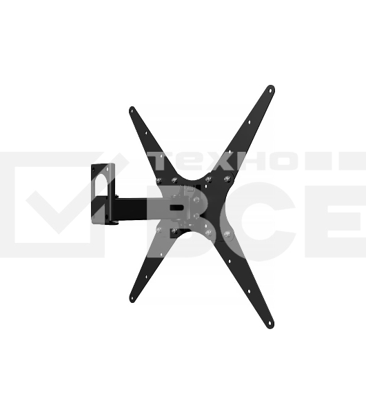 Кронштейн LE'STER LST-410.04 ТВ 10'-65' vesa 400*400, черный, 1 колено