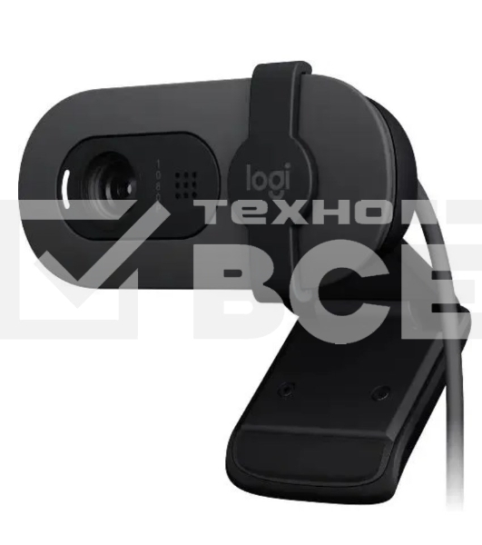 Камера Web Logitech HD Webcam Brio 90 графитовый 2Mpix (1920x1080) USB 2.0 с микрофоном (960-001581)
