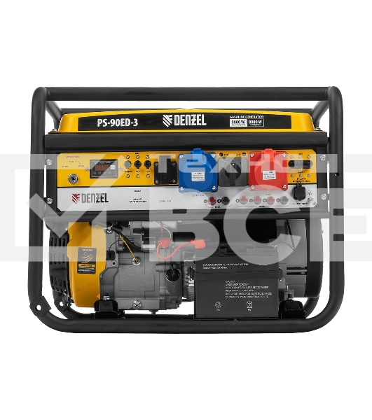 Электрогенератор бензиновый Denzel PS 90 ED-3, 9 кВт, 85 дБ, 90 кг