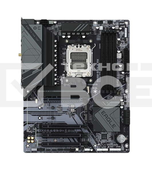Материнская плата GIGABYTE B650 EAGLE AX (V1.1), AM5, AMD B650, 4xDDR5, 4xSATA, 3xM.2, 1xPCI-E 4.0 x16, 3xPCI-E 3.0 x1, 1xHDMI, 1xDP, 1x 1Gb LAN, 2xUSB 3.2 Gen 2, 1xUSB 3.2 Gen 1, 6xUSB 2.0, 3x3.5 мм, 7.1, Standard-ATX