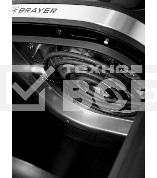 Аэрогриль BRAYER BR2038 чёрный, 1600 Вт, 7 л, упр. - сенсор, программ - 12