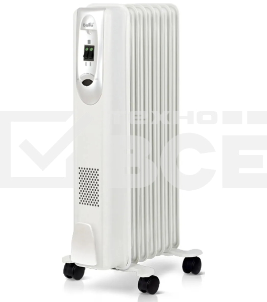 Обогреватель масляный Ballu Comfort BOH/CM-07WDN (7 секций) белый, 1500 Вт, 20 м2, термостат