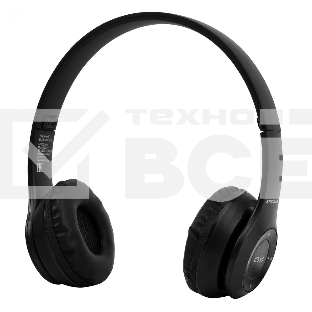 Беспроводные/проводные наушники Ergolux ELX-BTHP01-C02 черный, накладные, Bluetooth 5.0 + проводной, складная конструкция, до 6 ч