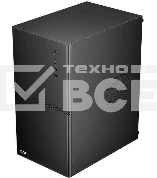 Компьютерный корпус CBR mATX Minitower V861, без БП, 2хUSB 2.0, HD Audio+Mic, черный PCC-MATX-V861-WPSU