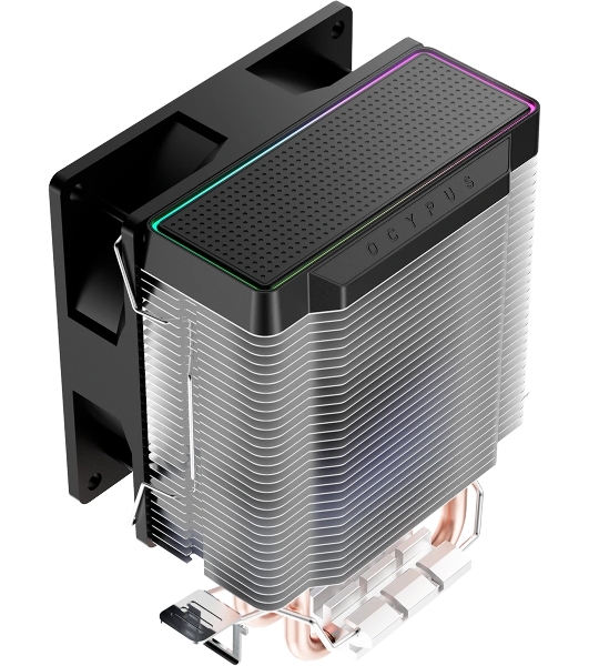 Кулер для процессора Ocypus Gamma A20 BK ARGB, 92mm FARGB FAN, Top FARGB Panel, 2 HEAT PIPES, 3-PIN, 1900 RPM, 21DBA, HYDRO BEARING, LGA115X/1200/1700/18XX, AM4/AM5