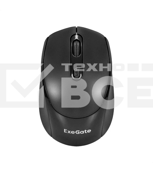 Мышь беспроводная ExeGate Professional Standard SR-9005 черный, 1200 dpi, радиоканал, USB, кнопки - 4