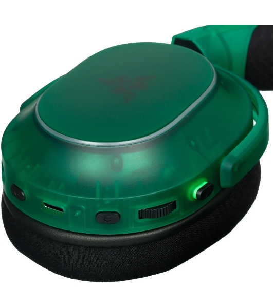 Гарнитура Razer Barracuda X Chroma Phantom Green Edition зелёный, беспроводная, Bluetooth, до 70 ч, подсветка