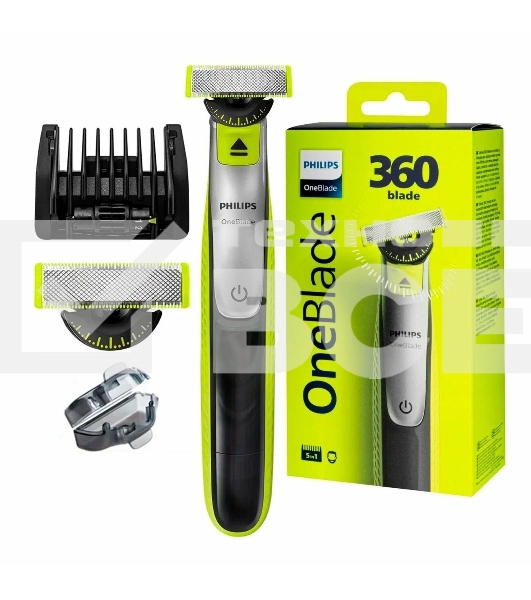 (Оригинал) Триммер Philips OneBlade QP2730/20 черный/лайм. 1 насадка