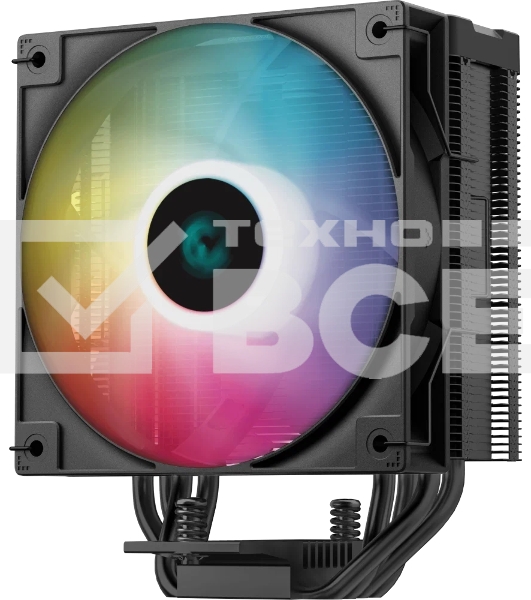 Кулер для процессора DEEPCOOL AG400 DIGITAL BK ARGB черный, 120 мм, алюминий/медь, 2100 об/мин, 31.6 дБ, 4 pin, 220 Вт, 152.7 мм