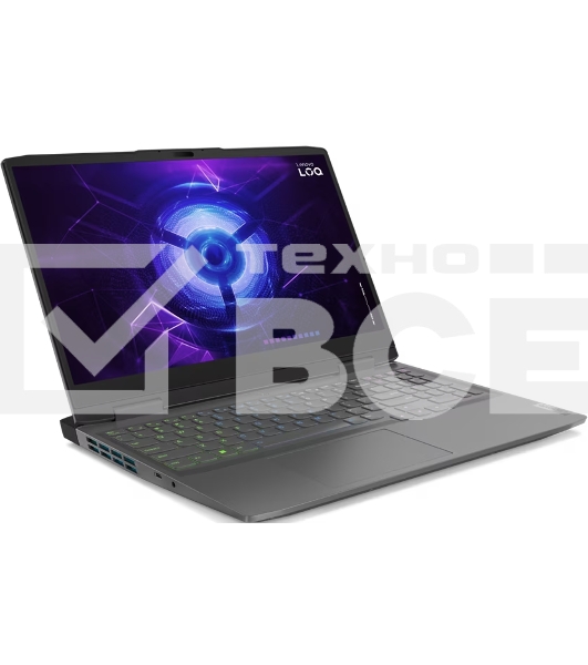 Ноутбук Lenovo LOQ 15IRH8 i7-13620H 16Gb SSD 512Gb NVIDIA RTX 4060 для ноутбуков 8Gb 15,6 FHD IPS Cam 60Вт*ч No OS Темно-серый 82XV00KCRK