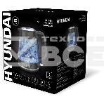 Чайник электрический Hyundai HYK-G3503 1.7л. 2200Вт черный/серебристый (корпус: стекло), фото2