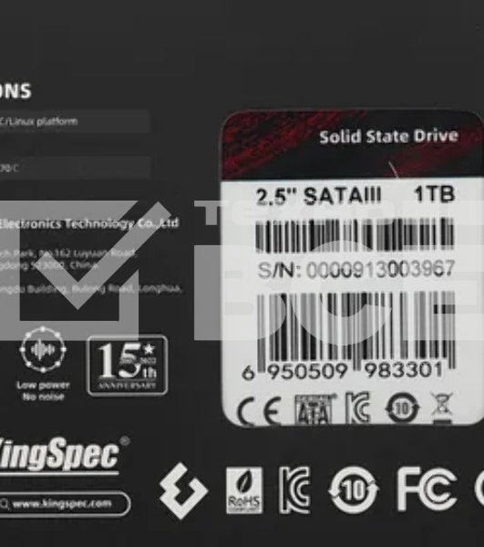 Накопитель SSD KingSpec P3-1TB, 1024GB, SATA, 2.5