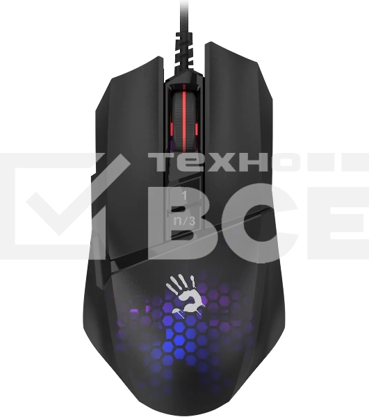 Мышь проводная A4Tech Bloody W65 Max Mini черный, 12000 dpi, USB, кнопки - 9