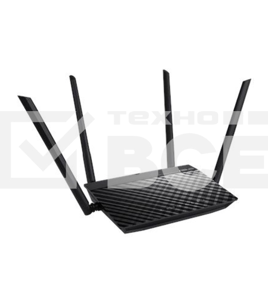 Маршрутизатор беспроводной Asus RT-AC1200 10/100BASE-TX черный (Dual Band)
