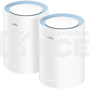 Бесшовный Mesh роутер Cudy M1200 (M1200 2-PACK) AC1200 Wi-Fi белый (упак.:2шт)