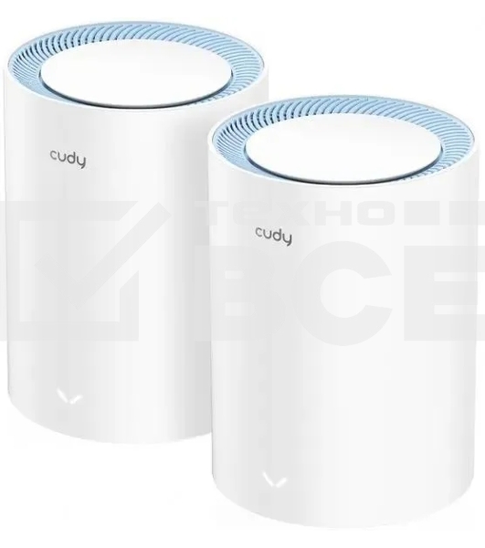 Бесшовный Mesh роутер Cudy M1200 (M1200 2-PACK) AC1200 Wi-Fi белый (упак.:2шт)