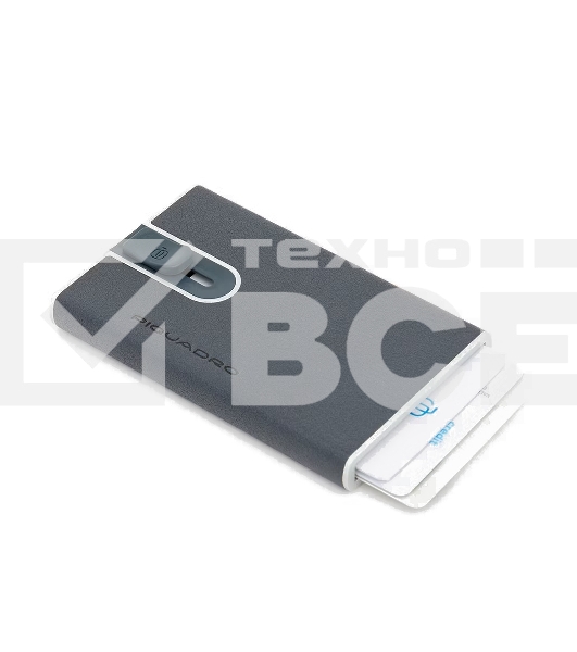 Чехол для кредитных карт Piquadro Black Square PP4825B3R/BLU4, натур.кожа, темно-синий