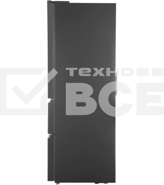 Холодильник Hyundai CM40043F нержавеющая сталь трехкамерный 224/113 л морозилка снизу, No Frost, Side by Side