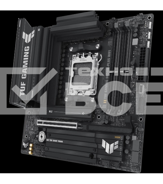 Материнская плата ASUS TUF GAMING B850M-PLUS WIFI, AM5, AMD B850, 4xDDR5, 4xSATA, 3xM.2, 1xPCIe 4.0 x16, 1xHDMI, 1xDP, 1x 2.5Gb LAN, 1xUSB-C 20Gbps, 3xUSB-A 10Gbps, 4xUSB-A 5Gbps, 4xUSB-A 2.0, 7.1, micro-ATX