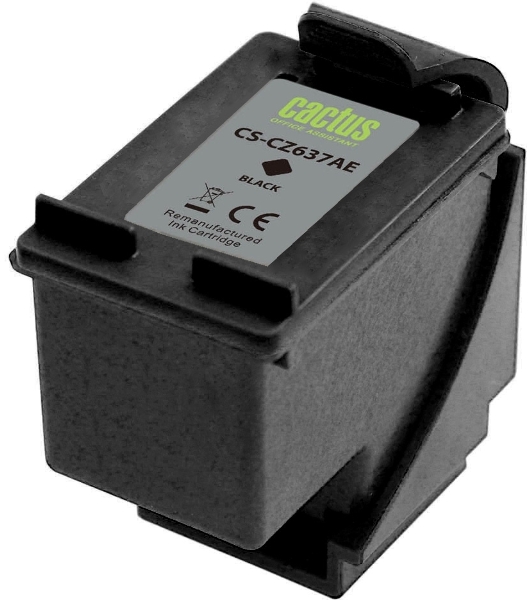 Картридж струйный Cactus CS-CZ637AE № 46 черный (33мл) для HP DJ IA 2020hc/2520hc;Ultra 2029/2529;Ultra 4729AIO