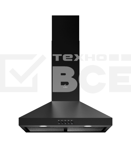 Вытяжка каминная LEX Briz 500 черный, 49.6 см, 700 куб. м/ч, 50 дБ