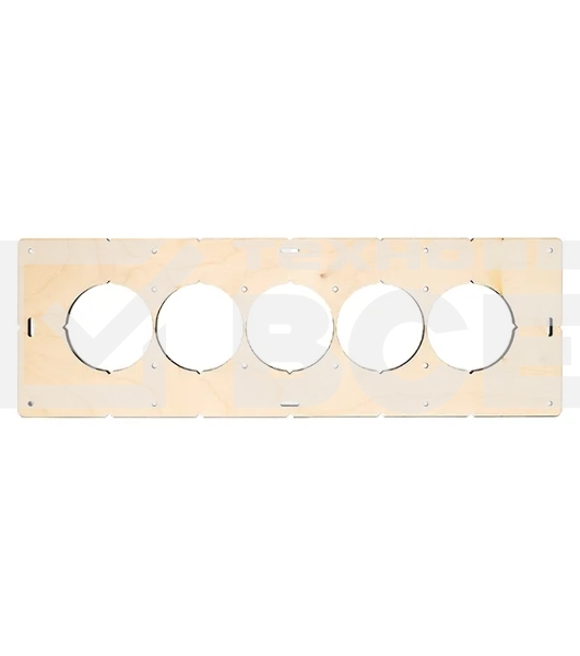 Шаблон для подрозетников EKF Expert sh-d68-5 c 5 отверстиями d 68 мм