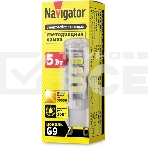 Лампа светодиодная Navigator 71 266 NLL-P-G9-5-230-3K 5 Вт капсульная 3000К тепл. бел. G9 400лм 230В, фото2
