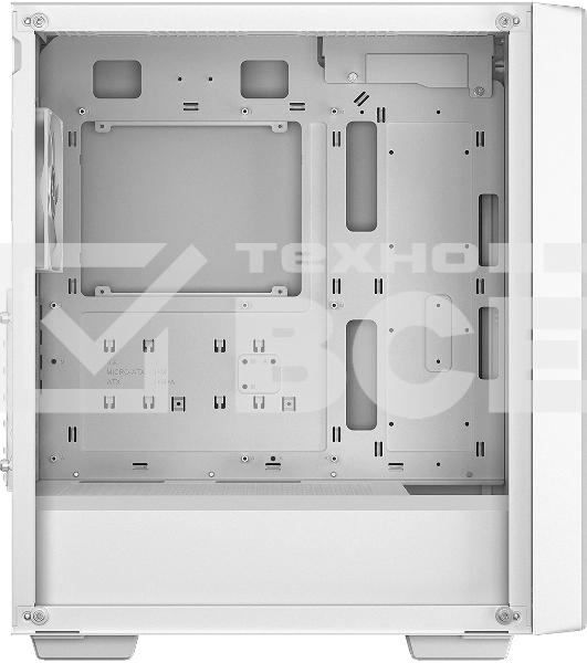 Компьютерный корпус Deepcool CC560 MESH V2 WH без БП, боковое окно (закаленное стекло), 3x120мм ARGb LED вентилятор спереди и 1x120мм ARGb LED вентилятор сзади, белый, ATX